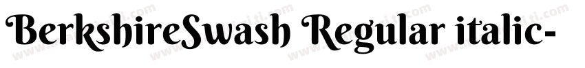 BerkshireSwash Regular italic字体转换